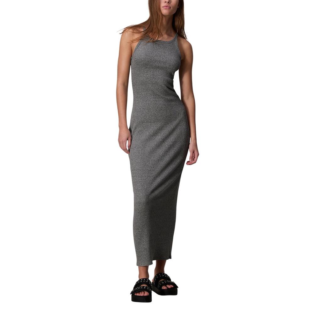 Rag & Bone Ribbed Heather Grey String Tank Dress Size S